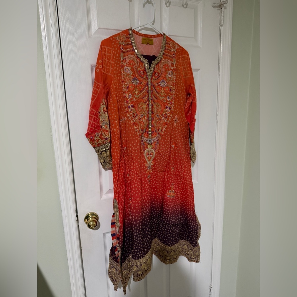 Elegant Orange and Purple Women's Kurta - Brand New Never Worn